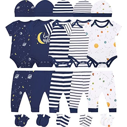 ABeCue Baby Boy Layette Essentials Set Newborn Girl Clothes Pack Infant Gift Sets 20-Piece