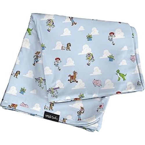 Milk Snob Disney Pixar Toy Story Baby Boy and Girl Swaddle Blanket, Soft Receiving, Security Bed and Play Blanket, Toddler and Infant Baby Bedding Registry and Shower Gifts, Newborn Essentials, 35x35