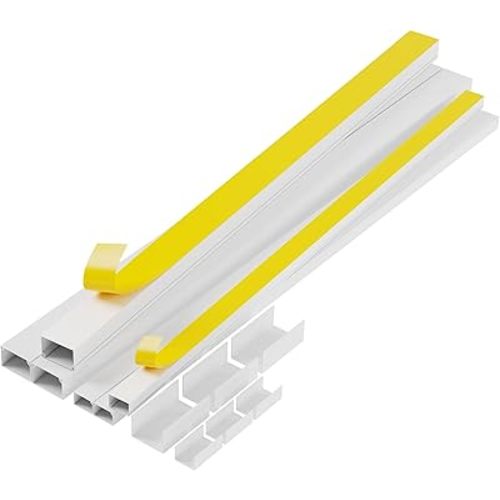 Wire Hiders for TV On Wall | 39" Medium + 39" Small | Paintable White Cord Hider Wall Mounted TV | Cord Cover | Cable Hider