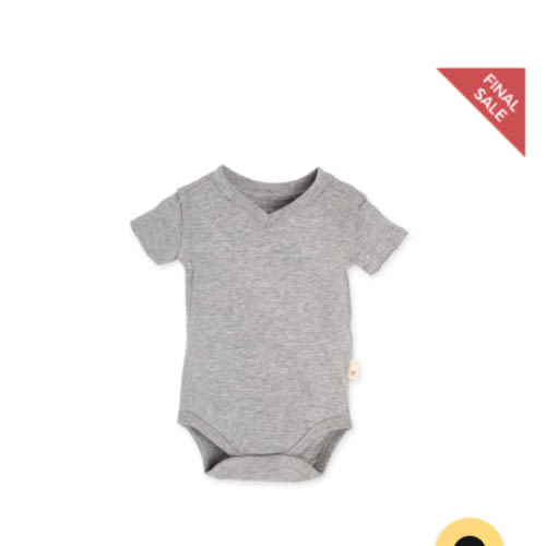 Organic Cotton Short Sleeve V Neck Bodysuit