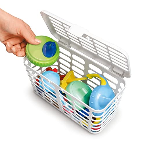 Prince Lionheart Made in USA High Capacity Dishwasher Basket for Toddler Items - Storage Basket For Toddler Bottle Parts and Accessories, 100% Recycled BPA Free Plastic Dishwasher Basket