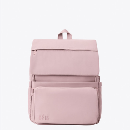 BÉIS 'The Ultimate Diaper Backpack' in Atlas Pink - Best Pink Backpack Diaper Bag