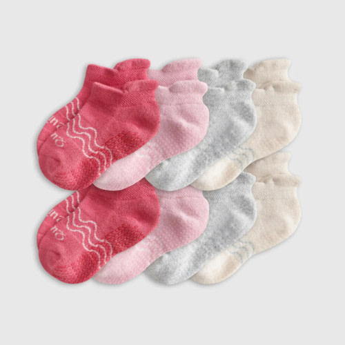 Quince Organic Cotton Gripper Ankle Socks 8-Pack