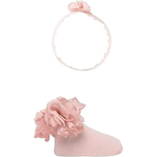 Mayoral Headpiece and sock set for Baby-Girls Baby Rose