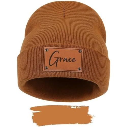 Custom Toddler Baby Beanies with Name, Personalized Baby Newborn Beanie for Toddler Hat Baby Girl Boys Kids Hat