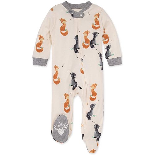Burt's Bees Baby Baby Boys' Sleep and Play Pjs, 100% Organic Cotton One-Piece Romper Jumpsuit Zip Front Pajamas