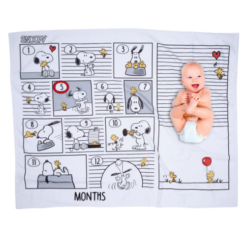 Snoopy Milestone Baby Blanket
