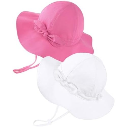 FURTALK Baby Sun Hat Toddler Girls Bucket Beach Hat Wide Brim UPF 50+ Adjuatable Travel Beach Essentials