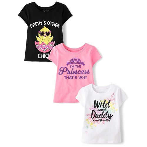 The Children's Place Baby-Girls and Toddler Unicorns,Butterflies,Trends Short Sleeve Graphic T-Shirts,3 Pack