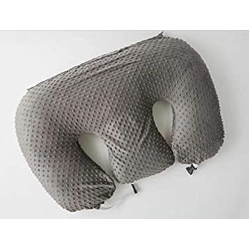 Twin Z The Pillow - Grey - 6 uses in 1 Twin Pillow ! Breastfeeding, Bottlefeeding, Tummy Time, Reflux, Support and Pregnancy Pillow! Cuddle Grey DOTS