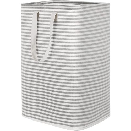 Lifewit Laundry Hamper Large Collapsible Laundry Basket, Freestanding Waterproof Clothes Hamper Storage with Easy Carry Handles for Clothes in Bedroom Bathroom College Dorm for Adults, Grey