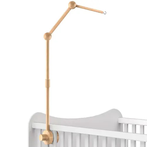 FEISIKE Crib Mobile Arm, Natural Beech Wooden Mobile Arm for Crib, Baby Mobile Hanger for Girls Boys Baby Nursery Decor 33.86 inch