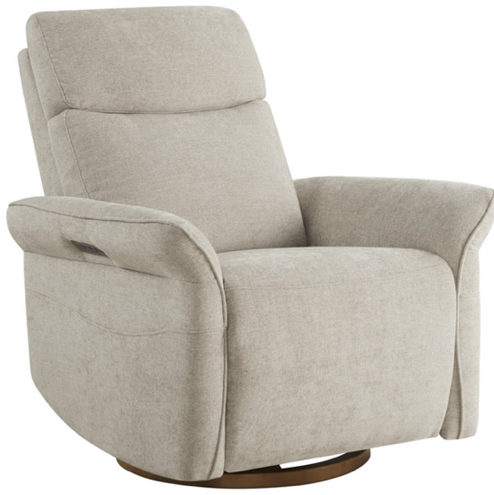 Vinca Power Swivel Nursery Glider Recliner with Power Lumbar & Headrest
