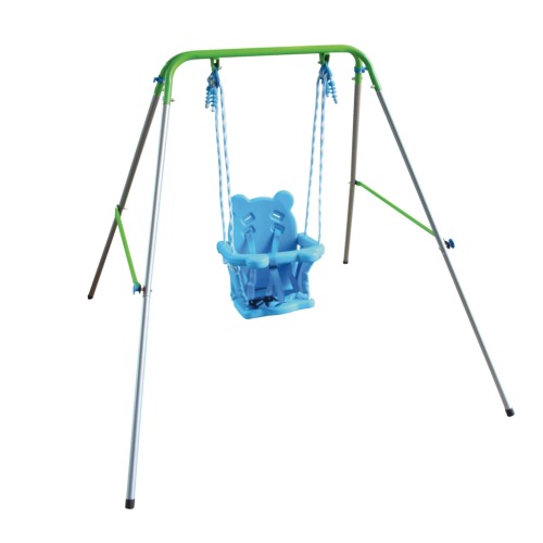 Sportspower Outdoor Foldable Metal/Steel Swing Set, Ages 12-36 Months, Up to 55lbs
