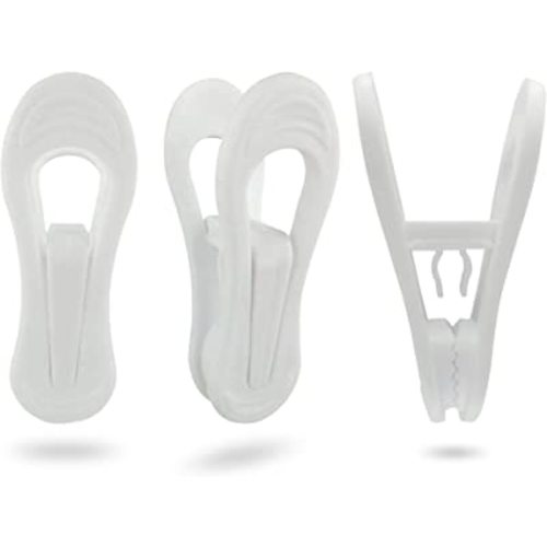 Hanger Clips 30 Pack, Multi-Purpose Hanger Clips for Hangers, White Finger Clips for Plastic Clothes Hangers, Pants Hangers Clips