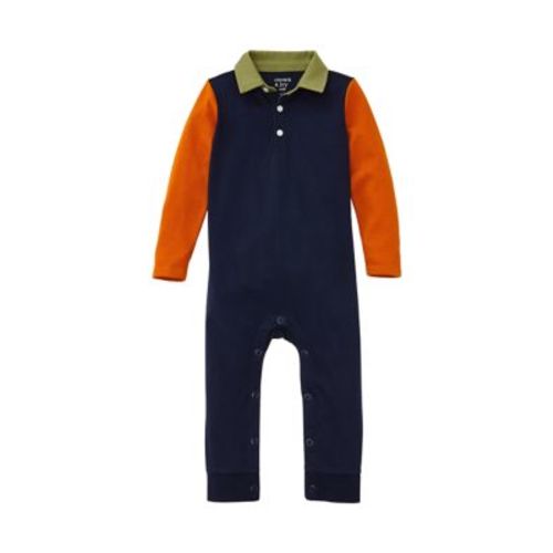 Baby Boys Color Block Sleeve Jumpsuit