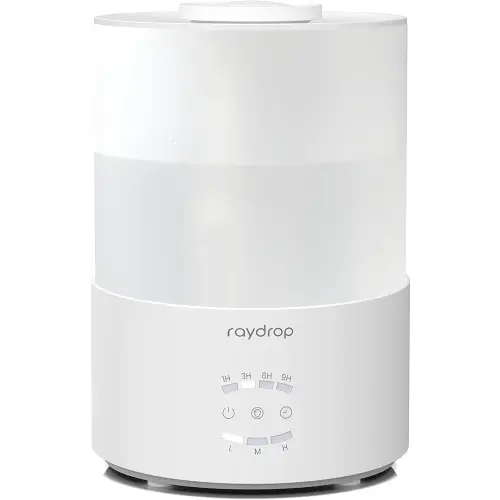 raydrop Humidifiers for Bedroom, 3.0L Cool Mist Humidifiers for Large Room & Home, Top Fill Air Humidifier for Baby Nursery & Plants, Essential Oil Diffuser with Color Lights, Timer, Auto Shut-Off