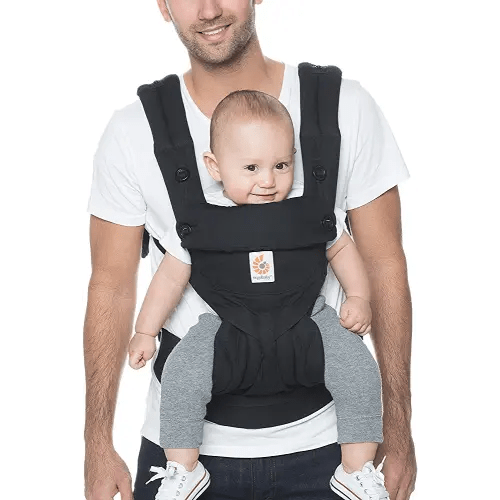 Ergobaby 360 All-Position Baby Carrier with Lumbar Support (12-45 Pounds), Pure Black, Premium Cotton