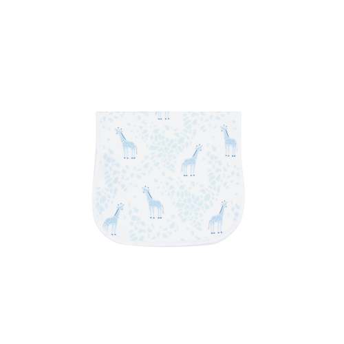 Blue Giraffe Print Burp Cloth