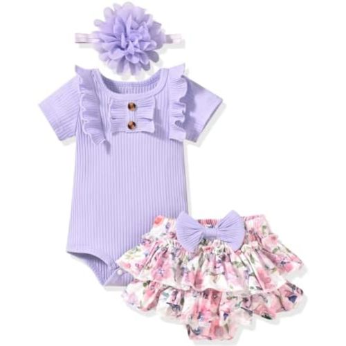 Aalizzwell Newborn Infant Baby Girls Summer Outfit