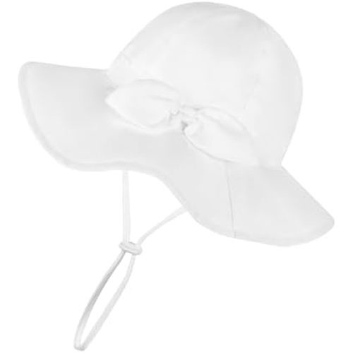 Baby Girl Sun Hat Toddler Beach Hats with UPF 50+ Protective Infant Summer Hat with Wide Brim Baby Girls Bucket Hat Swim Hat