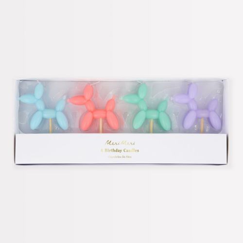 Meri Meri Balloon Dog Candles (Pack of 4)