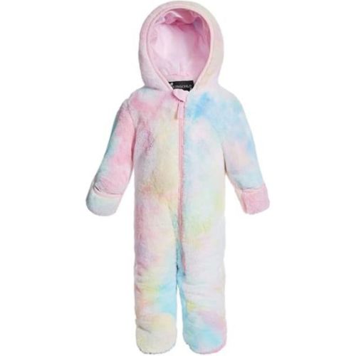Rothschild Baby Girls' Faux Fur Plush Winter Pram, Multi Tie-Dye, 3/6 Months