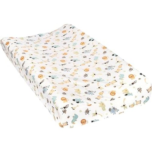 Trend Lab Jungle Friends Deluxe Flannel Changing Pad Cover