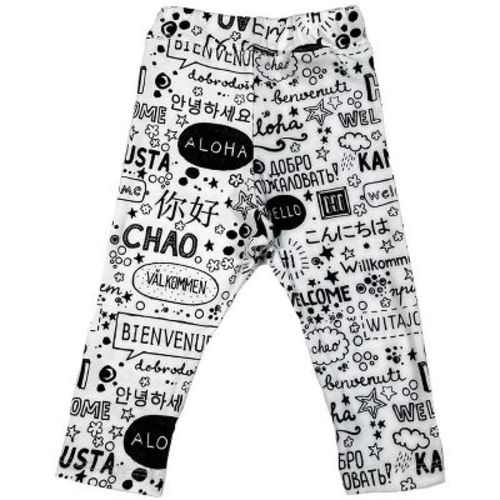 Mixed Up Clothing Infant Baby Girl Hello Leggings - White - 3 Months