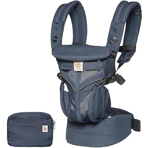 Ergobaby Omni 360 All-Position Baby Carrier for Newborn to Toddler with Lumbar Support & Cool Air Mesh (7-45 Lb), Midnight Blue