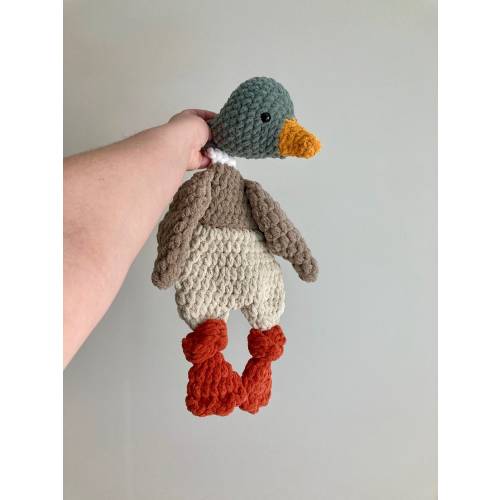 Crochet Mallard Duck Lovey Snuggler