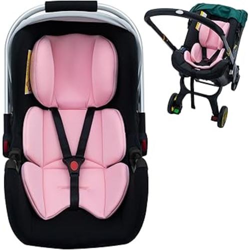 Infant Car Seat Insert, Ultra-Thick Carseat Head Support for Infant, Breathable Baby Car Seat Head & Body Support Compatible with Stroller, Universal Baby Car Seat Cushion with Filled Sponge