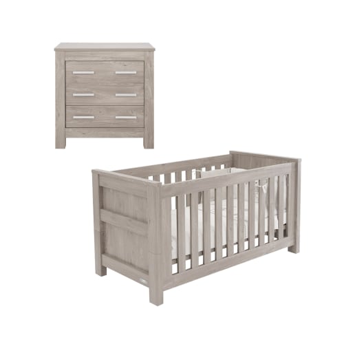Bordeaux Cot, Chest & Love N Care Mattress Package