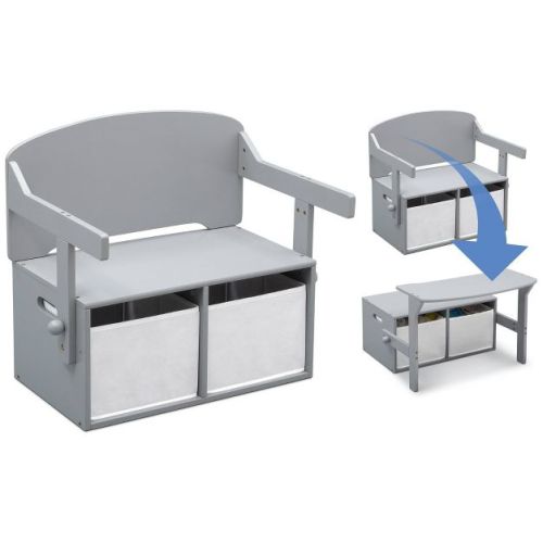Delta Children Mysize Activity Bench - Gray