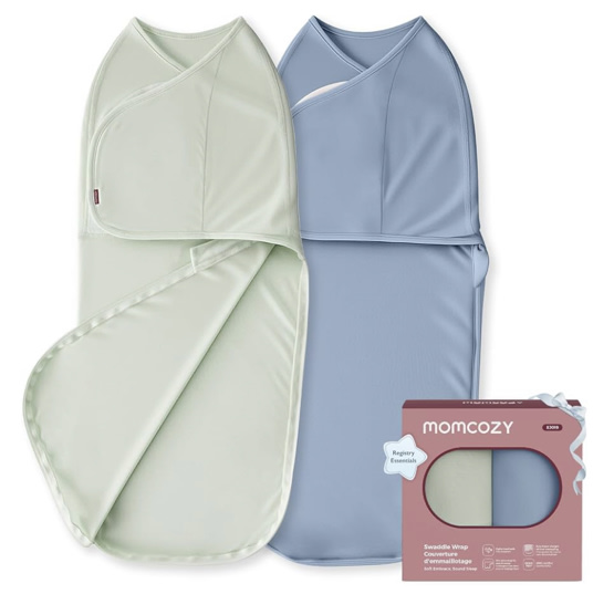 Momcozy Swaddles for Newborns, Quiet Fastener Swaddle for Infant 0-3 Months