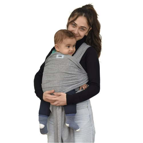 Angelycia Baby Wrap Carrier, Stretchy Soft Breathable Baby Carrier for Newborn, Dark Grey