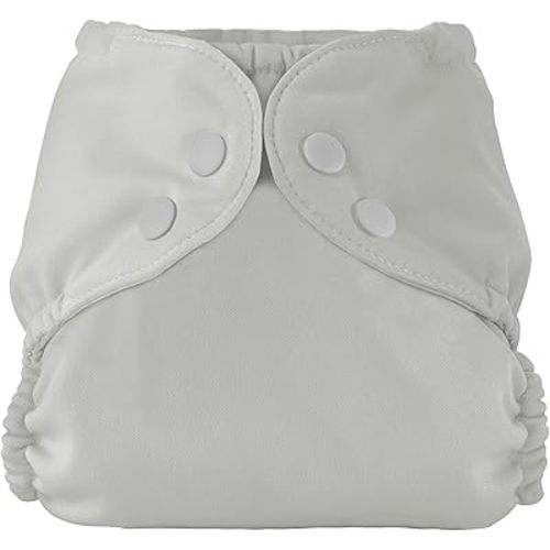 Esembly Cloth Diaper Outer, Swim Diaper, Waterproof Cloth Diaper Cover, Leak-Proof and Breathable Layer Over Prefolds, Flats or Fitteds, Reusable Diaper with Snap Closure - Size 1 (7-17lbs), Dove
