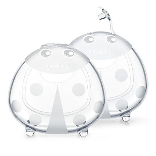 haakaa Ladybug Breast Milk Collector - Breast Shells | Wearable Nursing Cups | Breastmilk Saver| Letdown Catcher for Pumping,Breastfeeding Moms,Protects Sore Nipples - 5 oz,2pcs