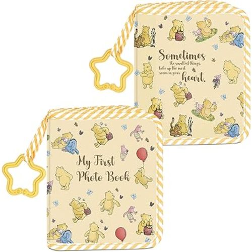 My First Soft Photo Book, My First Family Photo Album for Baby, Winnie Baby Photo Album, Baby Photos Albums, Honey Bear Baby Memory Albums Gifts for Babies Newborn Toddler Kids 5.5 x 7 inch