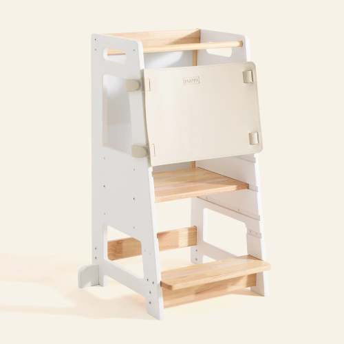 Harppa Nordo FSC MIX Safe & Stable Montessori Toddler Kitchen Wooden Tower | Counter Helper for Cooking & Learning, Gift for 2 Year Old