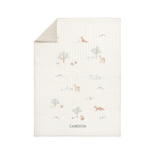 Rylee + Cru Woodland Organic Baby Quilt