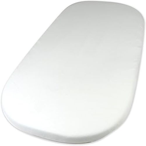 HonestBaby Organic Cotton Fitted Bassinet Sheet, White, One Size