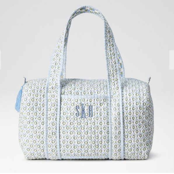 Block Print Quilted Weekender