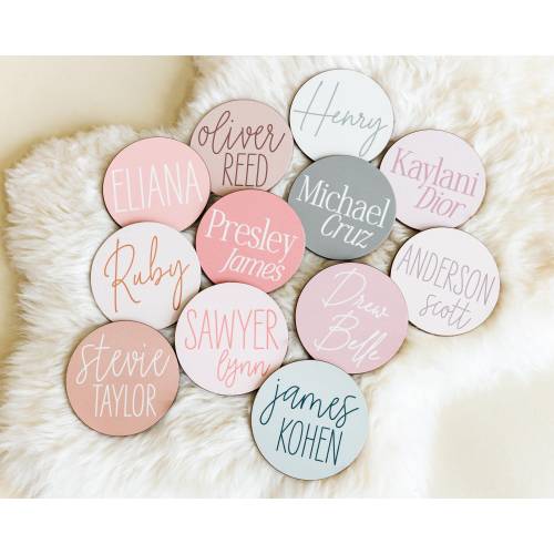 Baby Name Sign - 3.5" circle