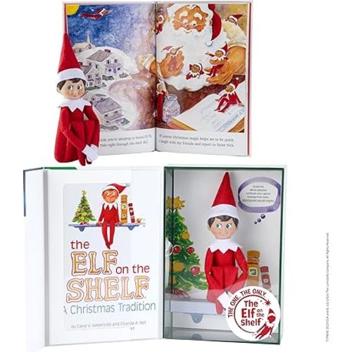 The Elf on the Shelf: A Christmas Tradition - Boy Scout Elf with Blue Eyes - Includes Artfully Illustrated Storybook, Keepsake Box and Official Adoption Certificate