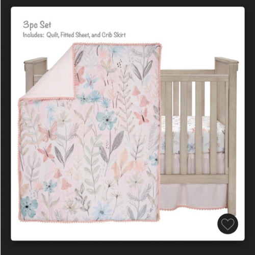 Baby Blooms 3-Piece Crib Bedding Set
