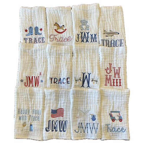 Pack of 4 Muslin Burp Cloth | Secret Stork Co