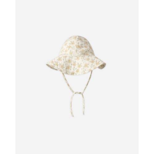 Floppy Sun Hat Yellow Floral