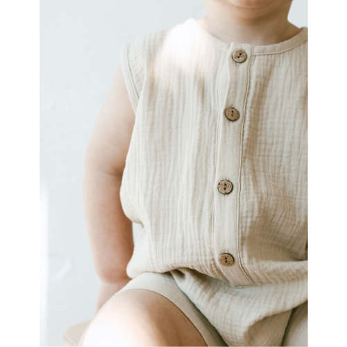 Muslin Romper - Stone