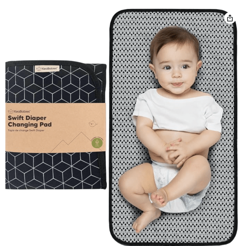 KeaBabies Portable Diaper Changing Pad - Waterproof Foldable Baby Changing Mat - Travel Diaper Change Mat - Lightweight Changing Pads for Baby - Baby Changer - Machine Washable - Small Changing Pad : Amazon.sg: Baby Products
